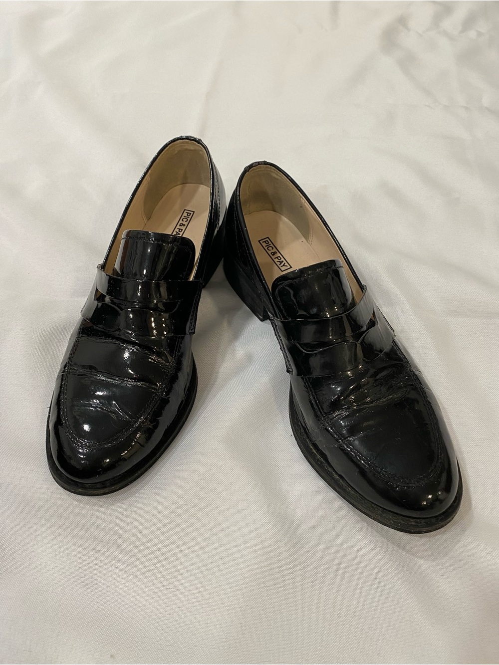 Patent Black Penny Loafers by TOPSHOP